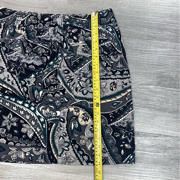 Ann Taylor Floral A Line Cotton Skirt 8 - Picture 8 of 9